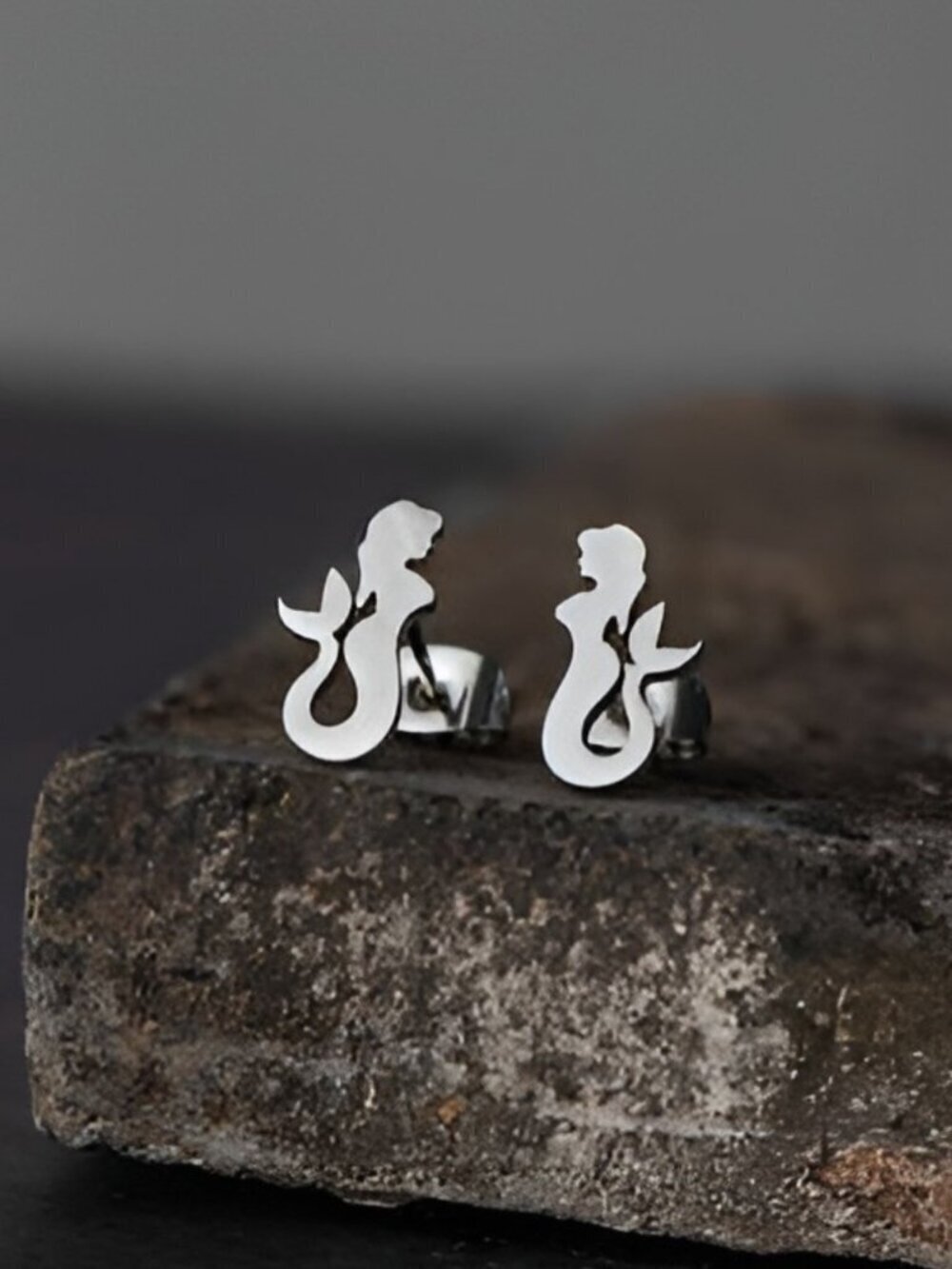 Silver Stud Earring Set of 3 Ocean Theme - Picture 4 of 5